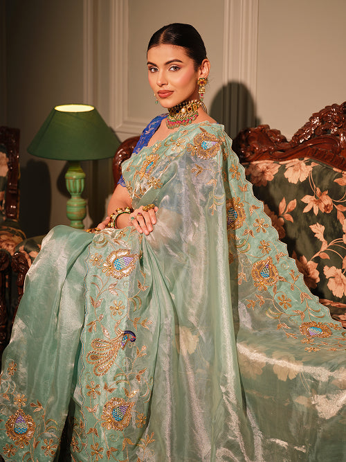 Saree - Tissue Blouse - Silk