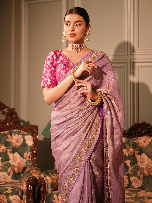Saree - Tissue Blouse - Silk