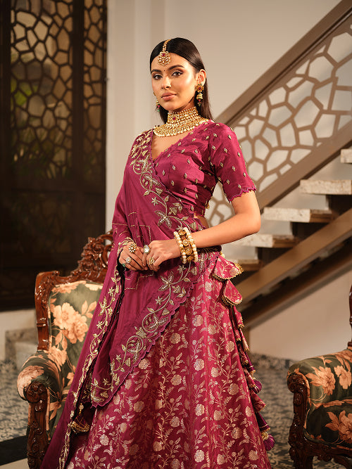 Lengha - Banarasi Blouse - Banarasi