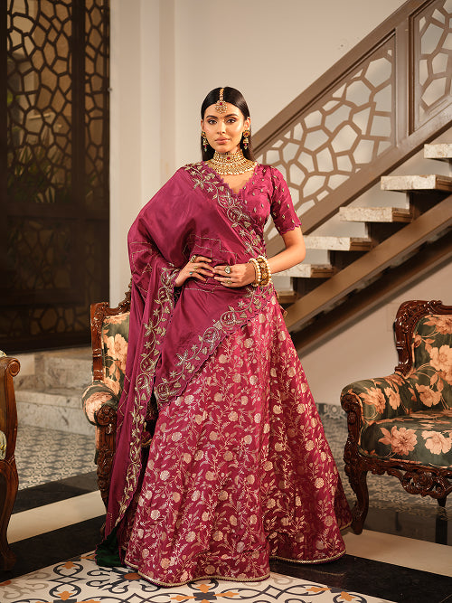 Lengha - Banarasi Blouse - Banarasi