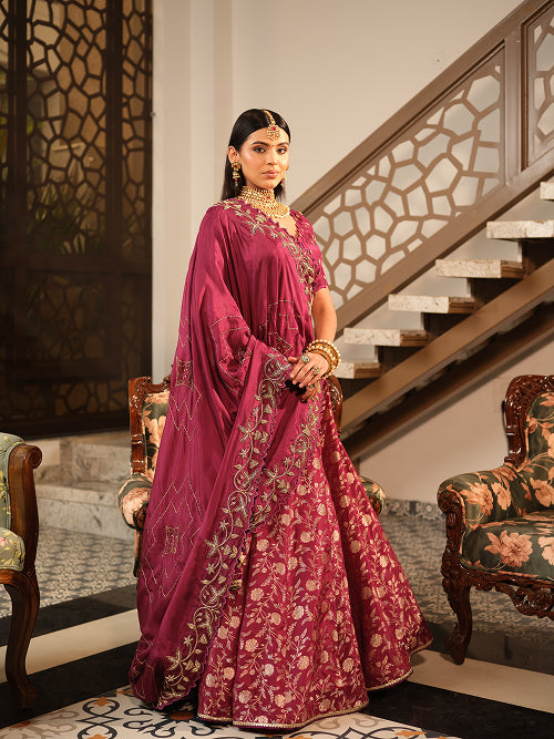 Lengha - Banarasi Blouse - Banarasi
