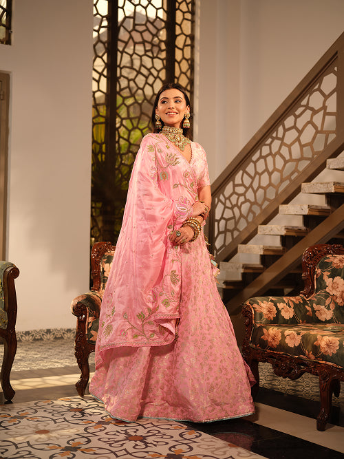 Lengha - Banarasi Blouse - Banarasi