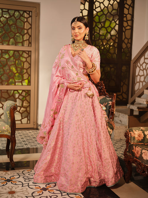 Lengha - Banarasi Blouse - Banarasi
