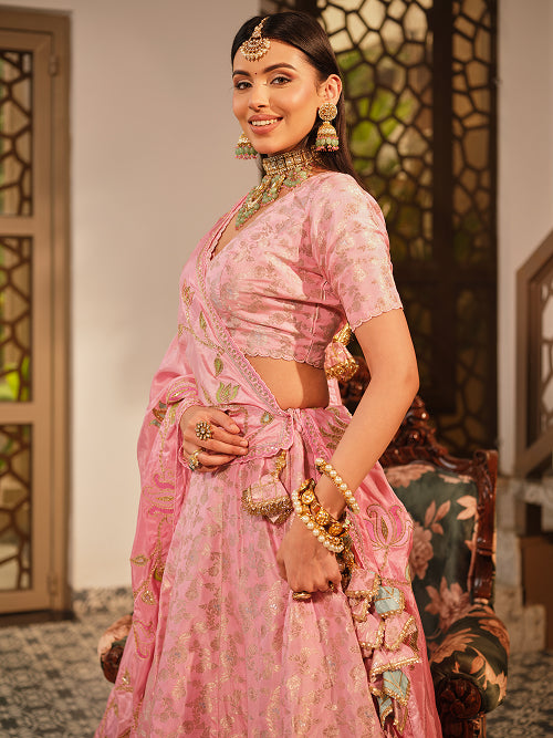 Lengha - Banarasi Blouse - Banarasi