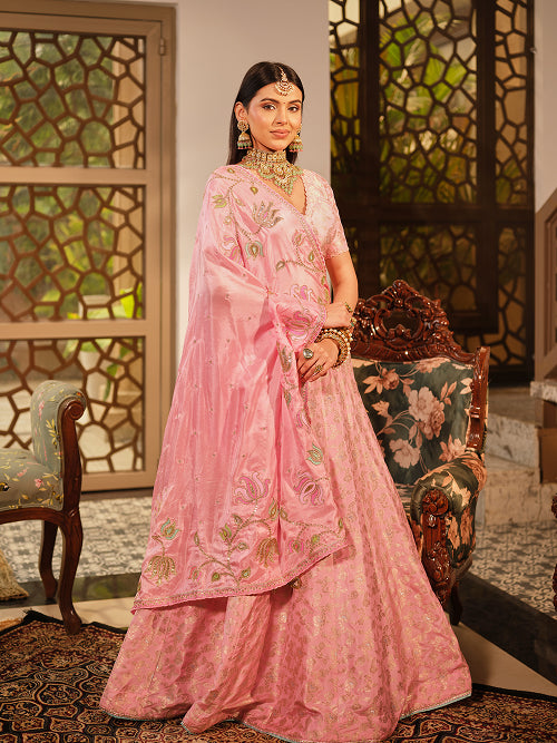 Lengha - Banarasi Blouse - Banarasi
