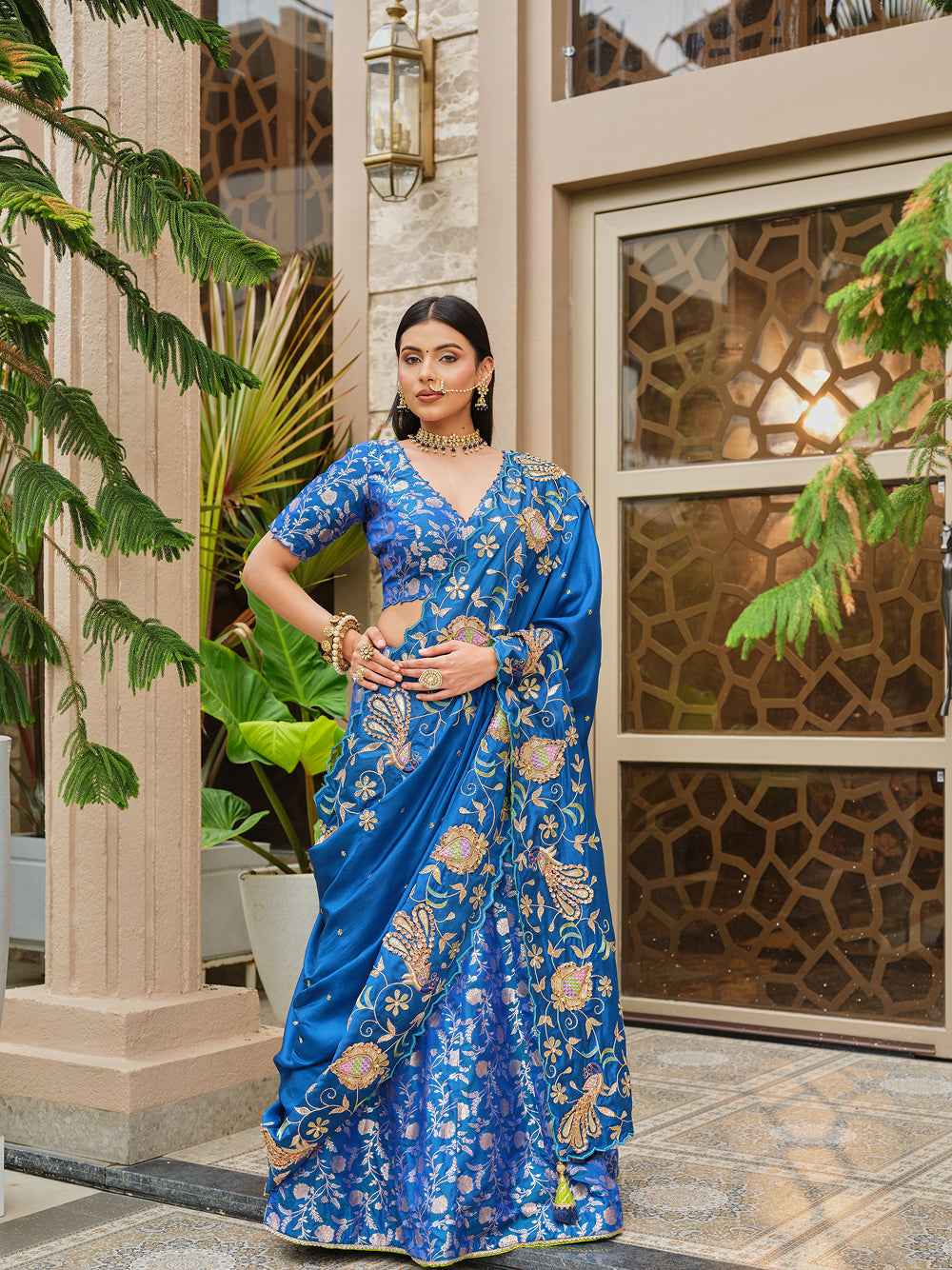 Lengha - Banarasi Blouse - Banarasi