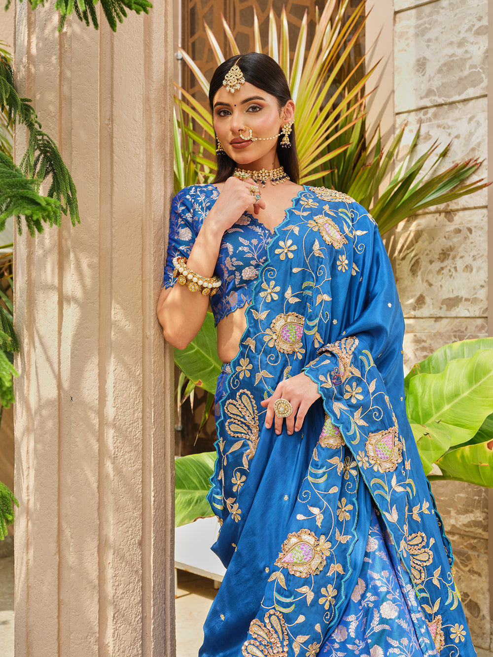 Lengha - Banarasi Blouse - Banarasi