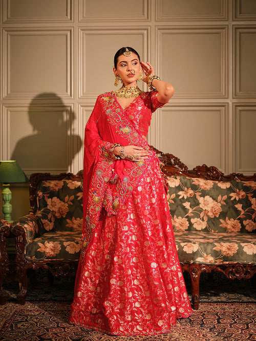 Lengha - Banarasi Blouse - Banarasi