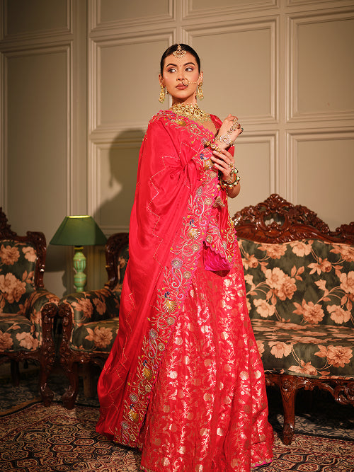 Lengha - Banarasi Blouse - Banarasi