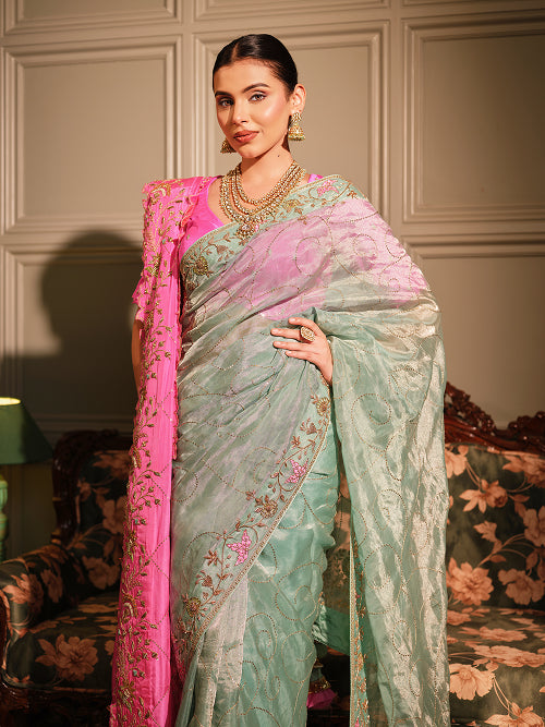 Saree - Tissue Blouse - Silk