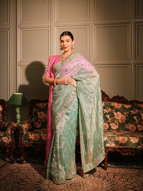 Saree - Tissue Blouse - Silk