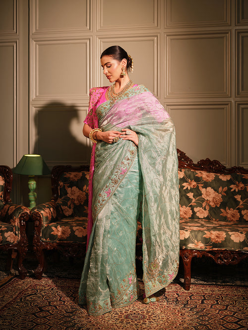 Saree - Tissue Blouse - Silk