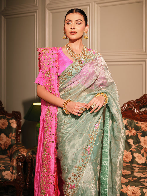 Saree - Tissue Blouse - Silk