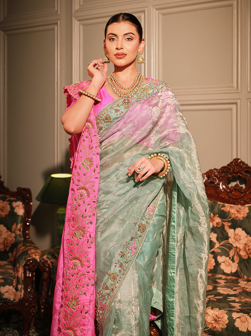 Saree - Tissue Blouse - Silk