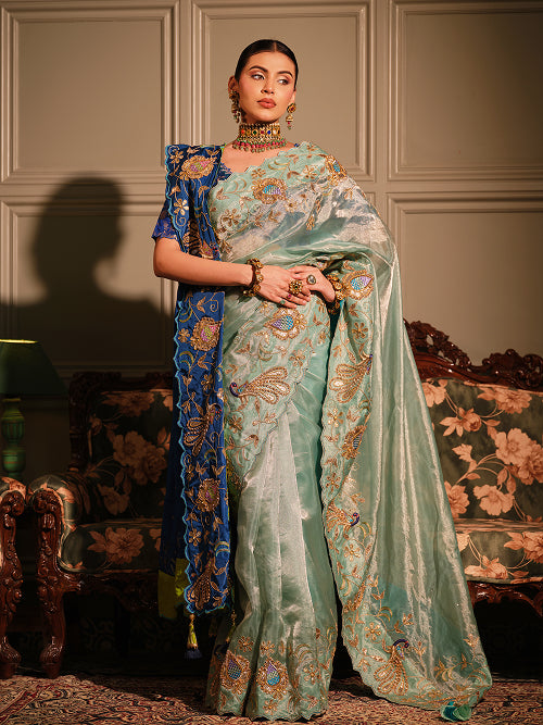Saree - Tissue Blouse - Silk