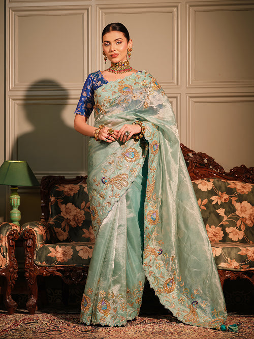 Saree - Tissue Blouse - Silk