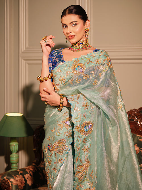 Saree - Tissue Blouse - Silk