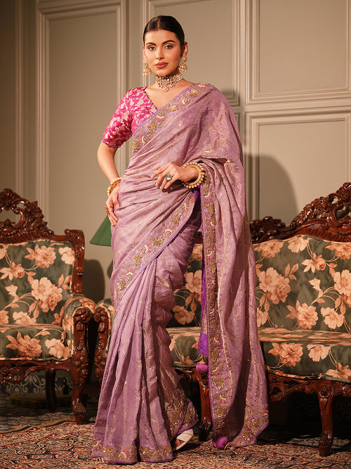Saree - Tissue Blouse - Silk
