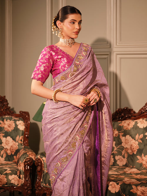 Saree - Tissue Blouse - Silk