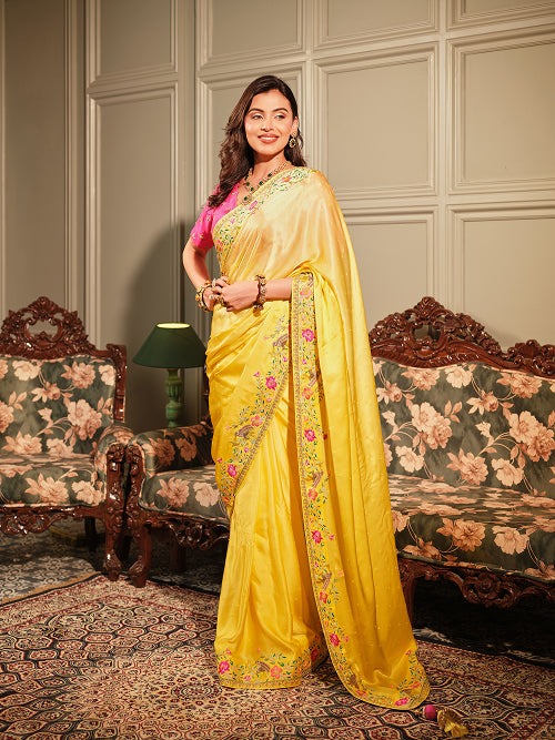 Saree - Crepe Satin Blouse - Silk