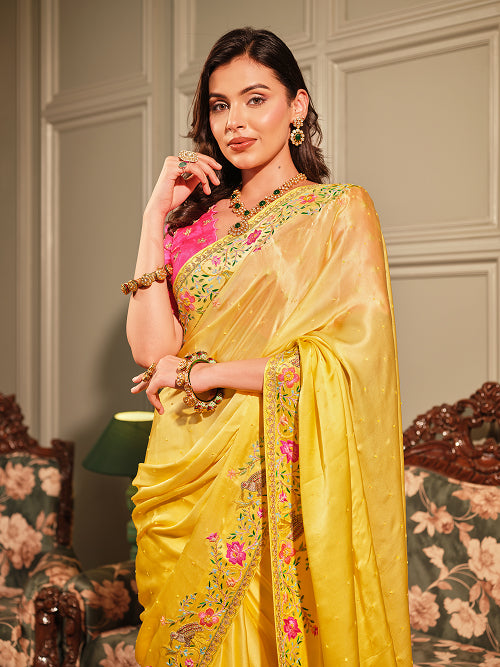 Saree - Crepe Satin Blouse - Silk